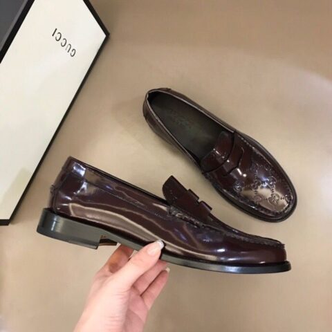 GUCCI古驰 进口头层牛皮G家原单男士正装商务皮鞋