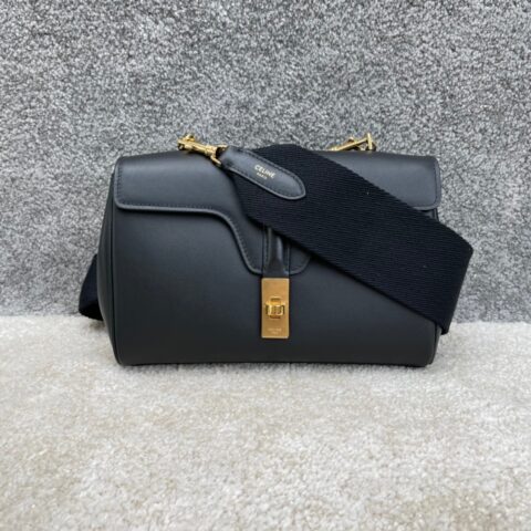 CELINE TEEN SOFT 16 光滑牛皮革手袋 196853黑色