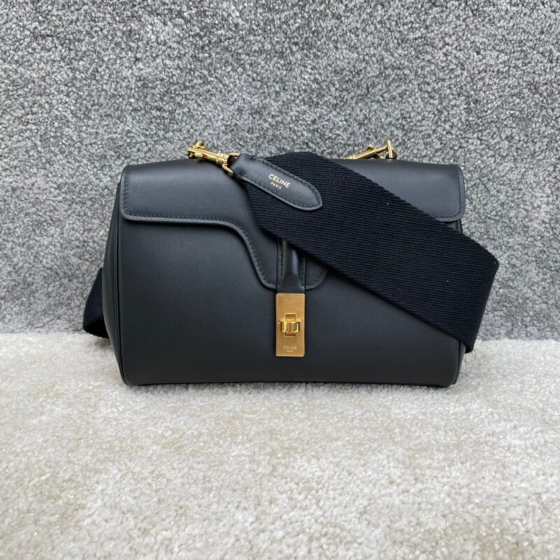 CELINE TEEN SOFT 16 光滑牛皮革手袋 196853黑色