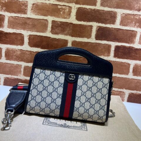 GUCCI古驰Ophidia系列织带小号托特包693724
