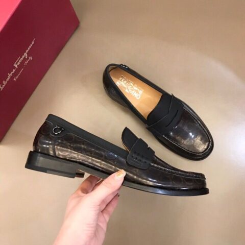 Ferragamo 菲拉格慕 意大利进口牛皮皮胚高端男士正装鞋休闲皮鞋