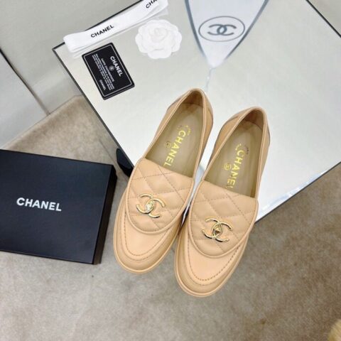 chanel香奈儿    复古英伦风小皮鞋乐福鞋女新款一脚蹬平底单鞋