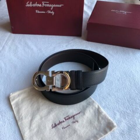 Ferragamo菲拉格慕 Gancini扣饰男士3.5cm腰带