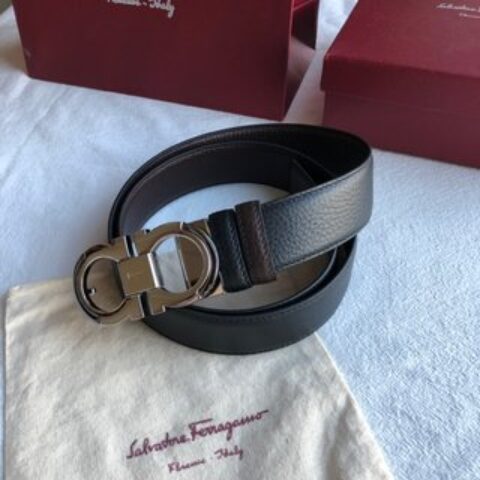 Ferragamo菲拉格慕 Gancini扣饰男士3.5cm腰带