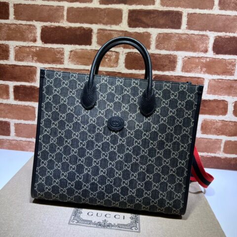 GUCCI古驰互扣式双G中号托特包674148