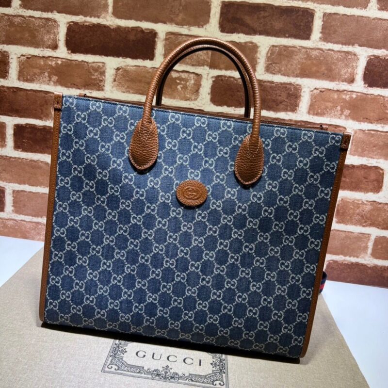 GUCCI古驰互扣式双G中号托特包674148