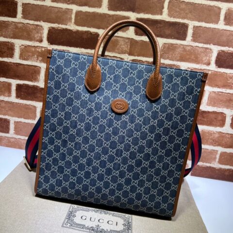 GUCCI古驰饰互扣式双G中号托特包674155
