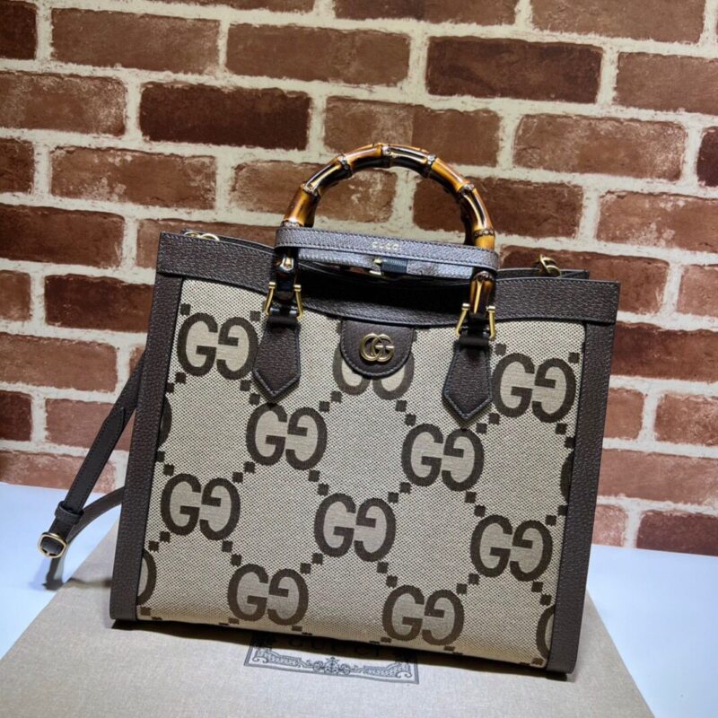 GUCCI古驰饰超级双G图案竹节托特包655658