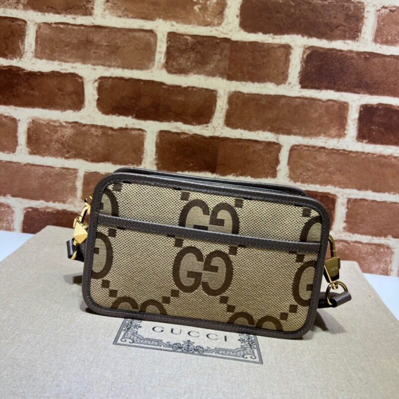 GUCCI古驰大G杏布肩背包696075