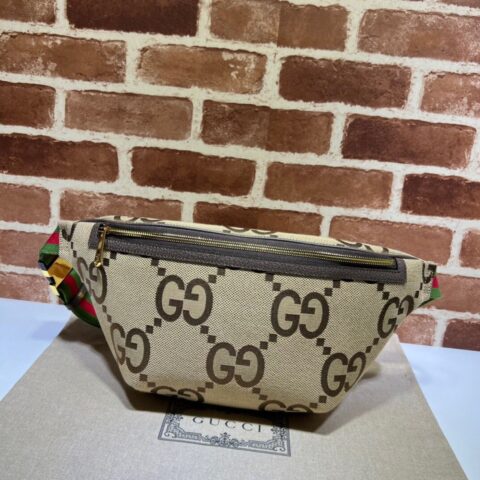 GUCCI古驰大G杏布腰包696031