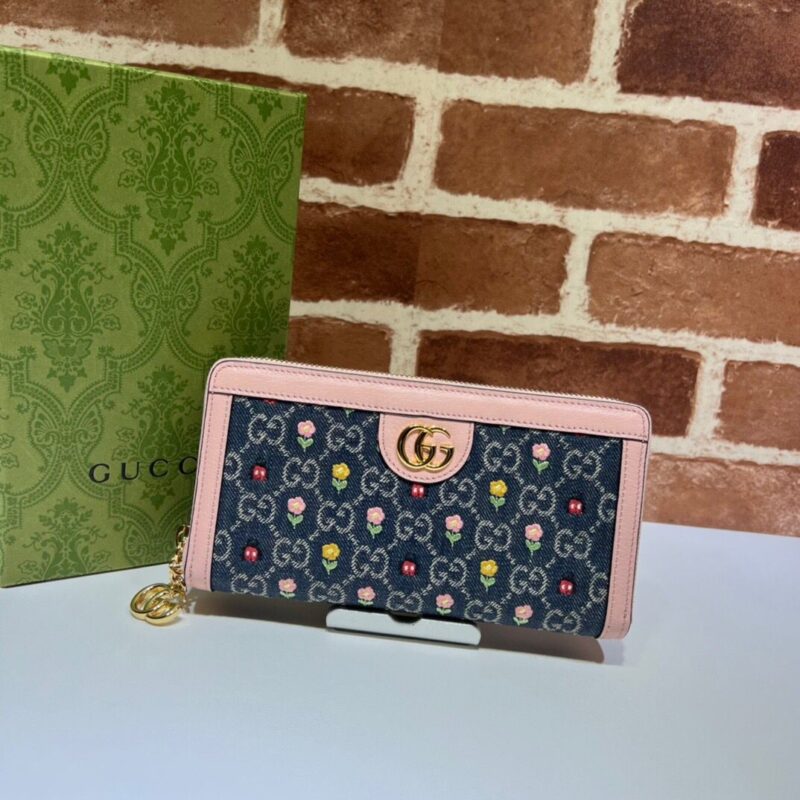 GUCCI古驰Ophidia 系列全拉链钱包523154