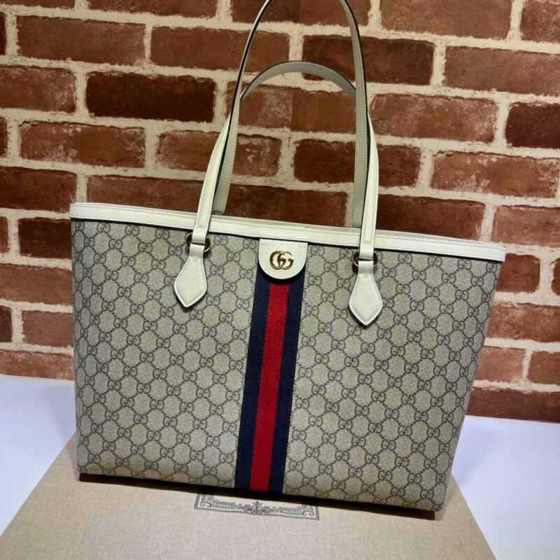 GUCCI古驰Ophidia系列织带中号托特包631685