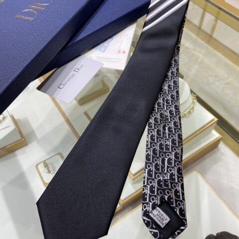 Dior迪奥100%顶级手工定制Do字母条纹领带