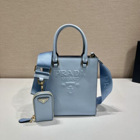 PRADA普拉达Saffiano牛皮小号托特包1BA333