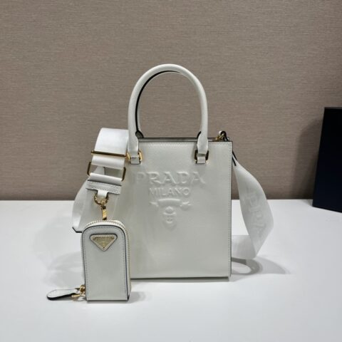 PRADA普拉达Saffiano牛皮小号托特包1BA333