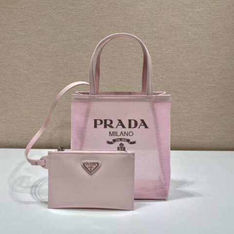 PRADA普拉达印花刻字徽标亮片tote托特包1BG417