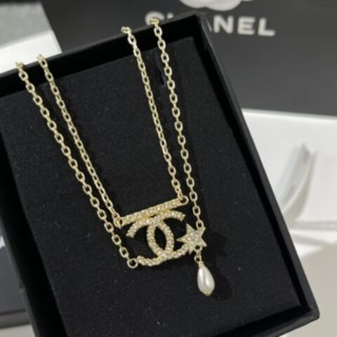 新款☑️CHANEL香奈儿 金色 双c 星星 手链 项链