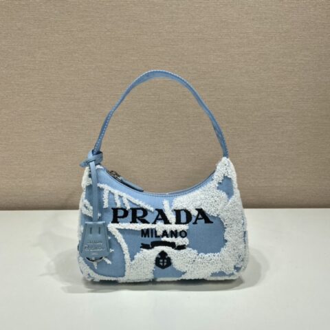 PRADA普拉达花卉刺绣Hobo迷你手袋1NE515
