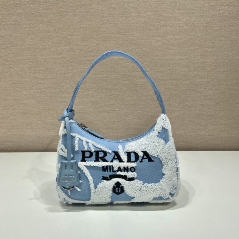 PRADA普拉达花卉刺绣Hobo迷你手袋1NE515