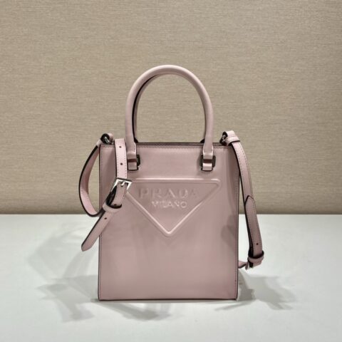PRADA普拉达平纹小牛皮小号托特包1BA333