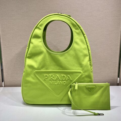 PRADA普拉达帆布托特包大三角包2VY005