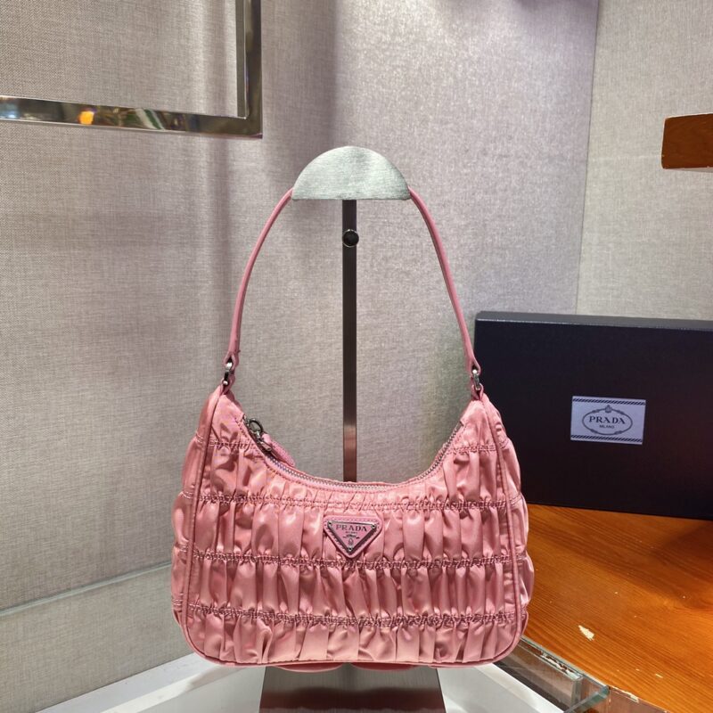 PRADA普拉达nylon 皱褶Hobo手拎/腋下包1NE204