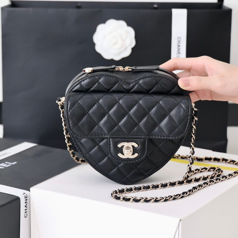 CHANEL 2022cc春夏爆款爱心包 AS3191黑色