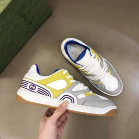Gucci古驰 橡胶互扣式双GBasket 男士低帮运动鞋