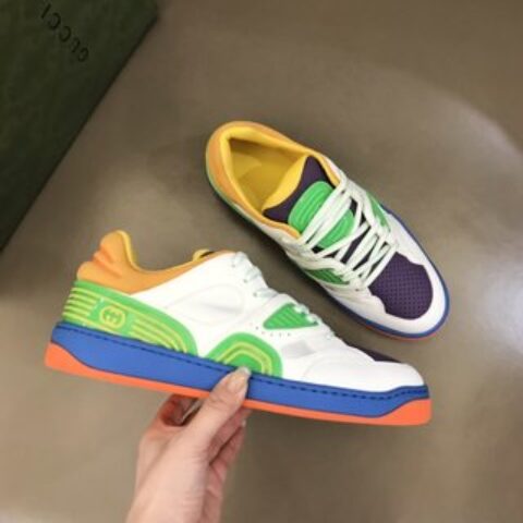 Gucci古驰 橡胶互扣式双GBasket 男士低帮运动鞋