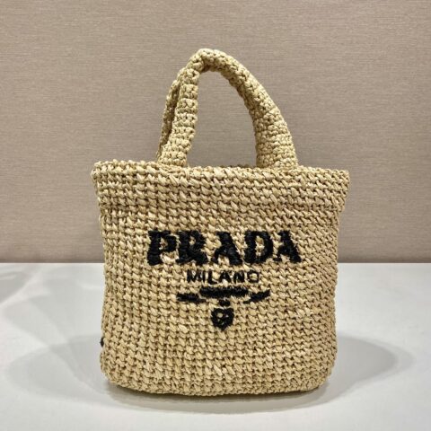 PRADA普拉达纤维托特包1BG422