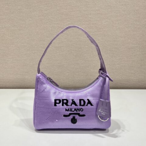 PRADA普拉达进口亮片Hobo手袋1NE515