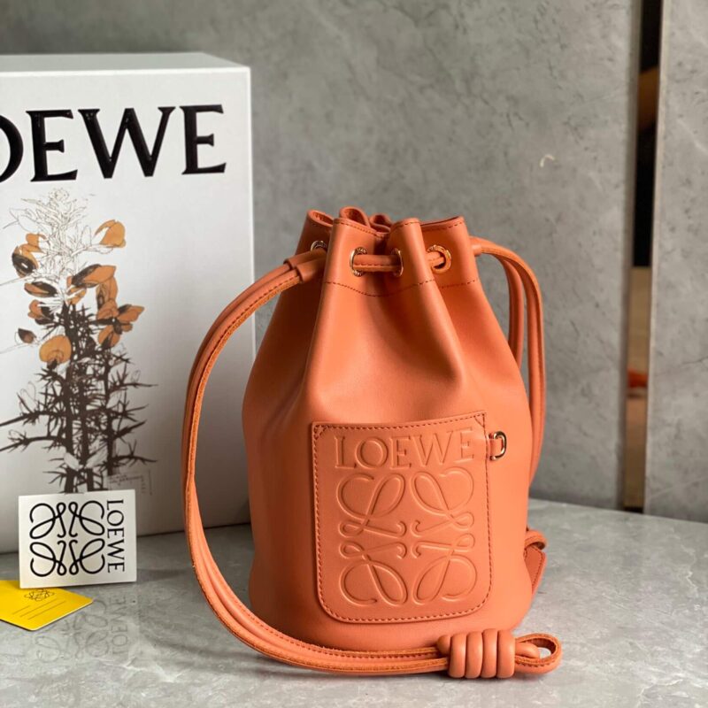 LOEWE罗意威 Sailor 抽绳水桶包 0678橘色