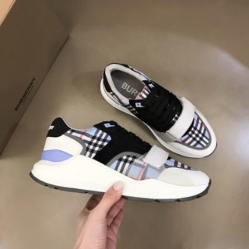 Burberry巴宝莉 原版格纹帆布B家男士增高运动鞋