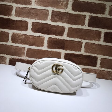 GUCCI古驰GG Marmont系列绗缝皮革腰包476434
