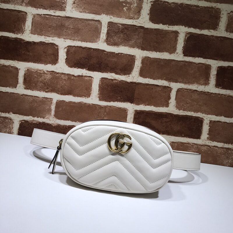 GUCCI古驰GG Marmont系列绗缝皮革腰包476434