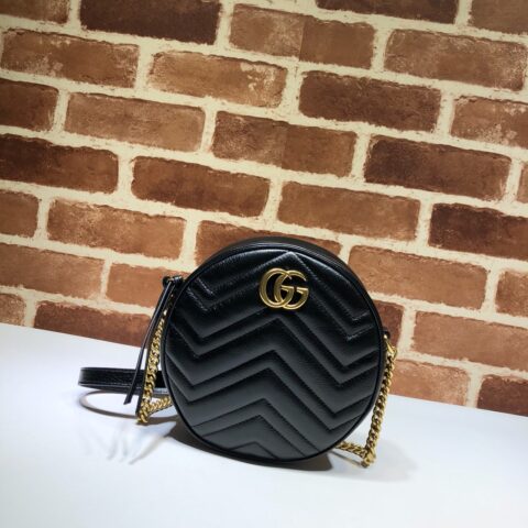 GUCCI古驰GG Marmont系列圆形迷你肩背包550154