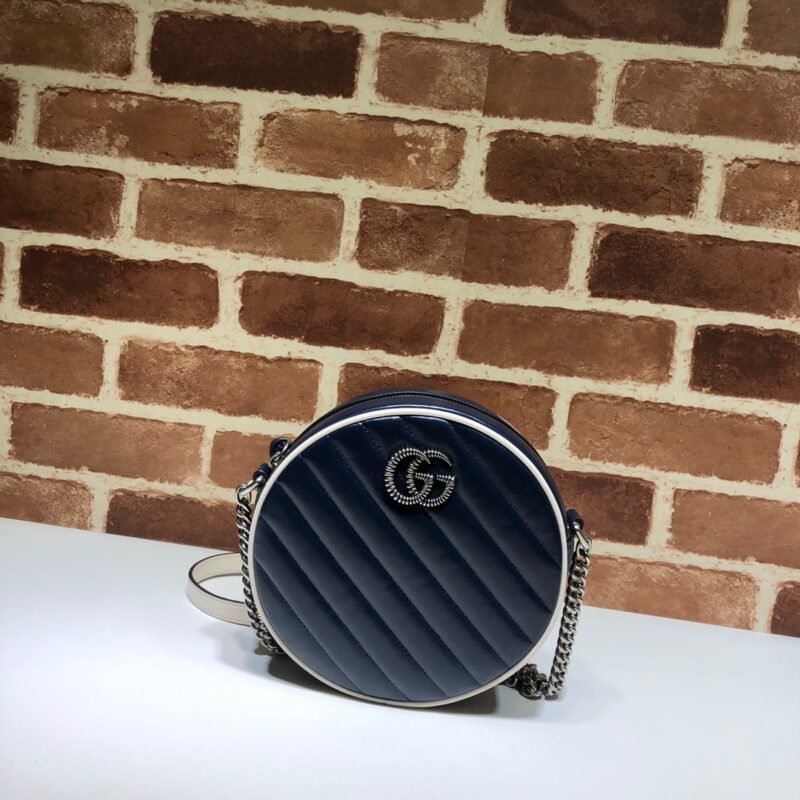 GUCCI古驰GG Marmont系列圆形迷你肩背包550154