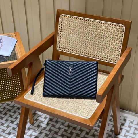 YSL MONOGRAM 30CM 中号手包 559193黑色/银扣