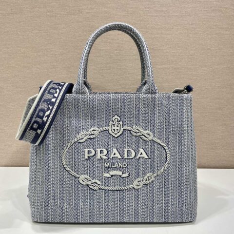PRADA普拉达刺绣托特包1BA342