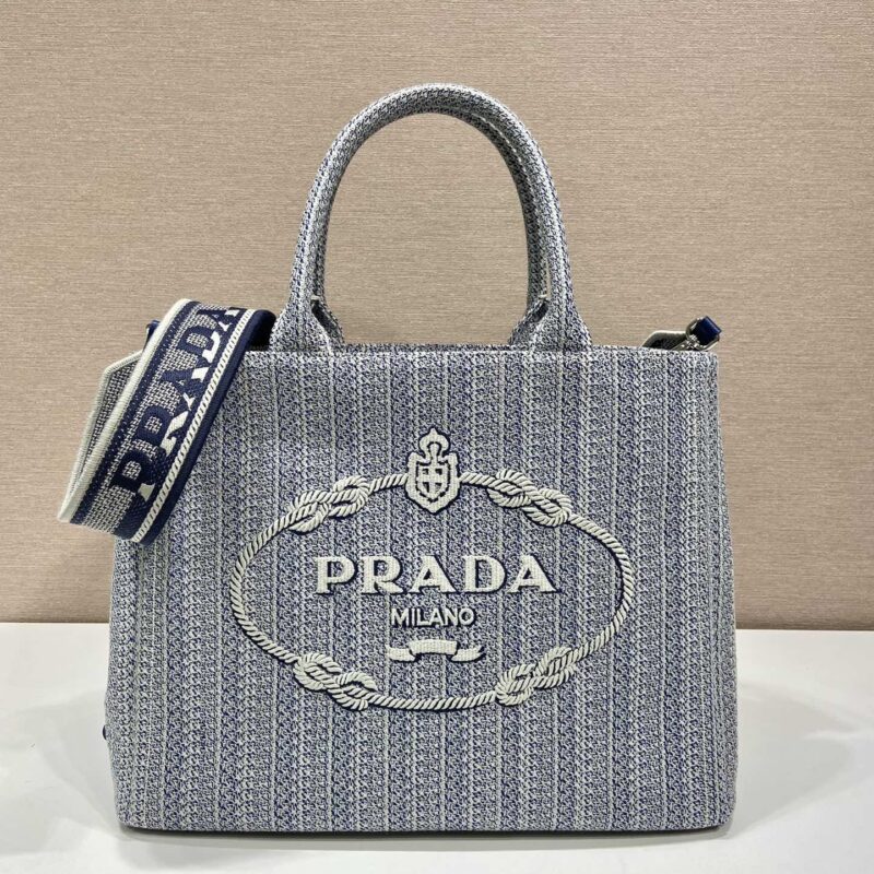 PRADA普拉达刺绣托特包1BA342