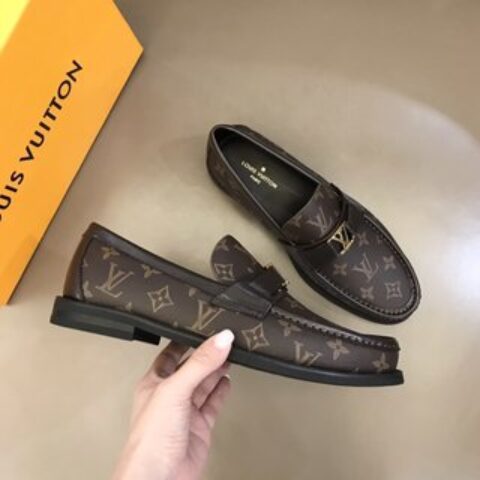 LV/路易威登 Monogram 压纹粒面小牛皮新款Derby Harness 乐福鞋