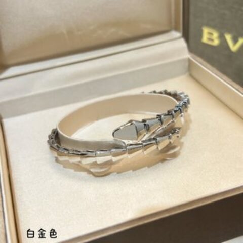 BVLGARI宝格丽光面蛇骨手镯手环