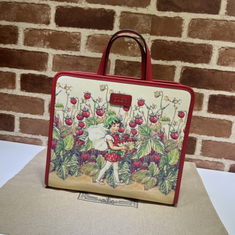 GUCCI古驰草莓仙女印花托特包605614