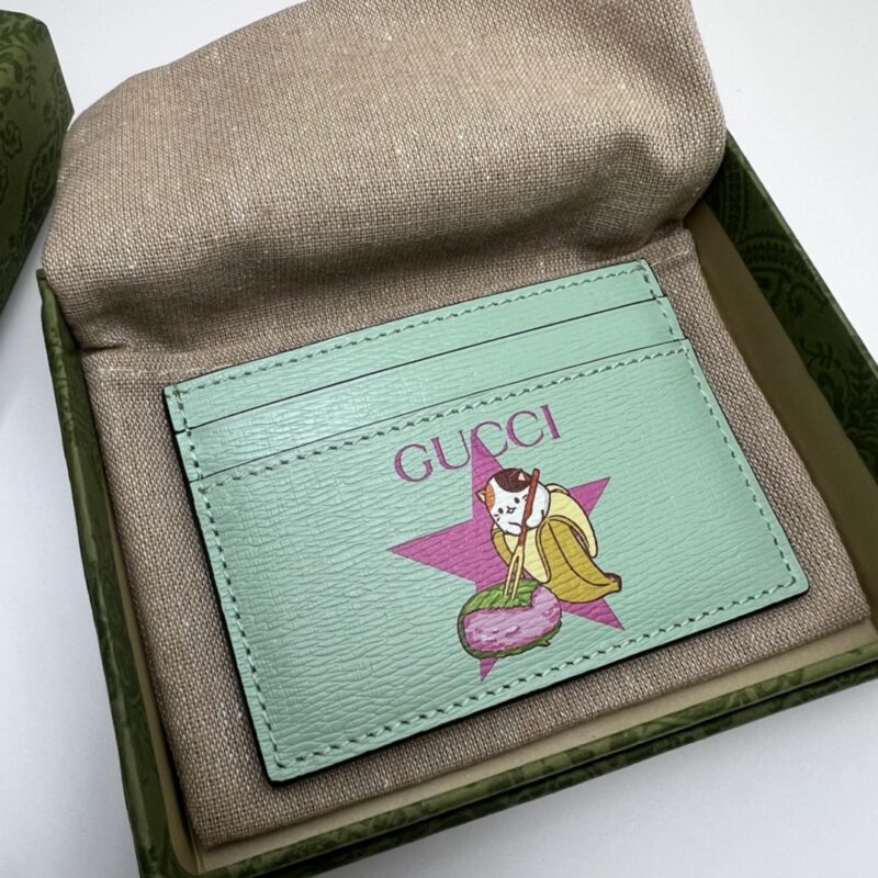 GUCCI古驰闪电Bananya印花卡片夹701064