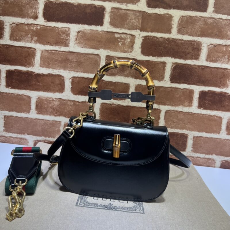 GUCCI古驰Bamboo 1947系列竹节小号手提包675797