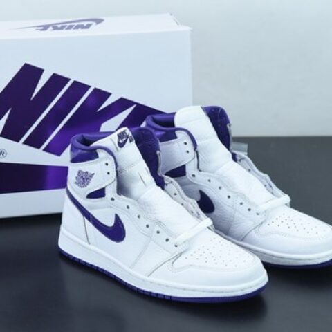 Air Jordan 1 Retro Hi OG " Court Purple " AJ1乔1 白紫 高帮文化篮球鞋 CD0461-151