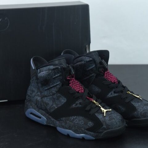 Air Jordan 6 SD WMNS “Singles Day” AJ6 黑丝绸 中国结 花卉纹理高帮篮球鞋 货号:DB9818-001