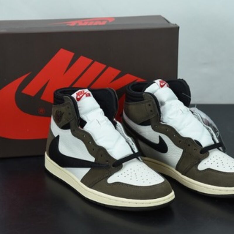 Travis Scott x Air Jordan 1 YY Retro High OG "Cuctus Jack" AJ1乔1 反向钩倒钩高帮鞋 货号:CD4487-100