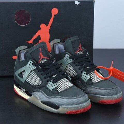 H05N3 Off-white x Air Jordan 4 AJ4乔4 OW联名 AJ4乔4 文化篮球鞋 CV9388-001