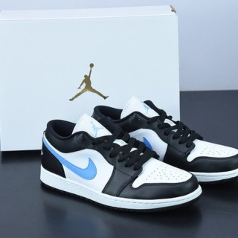 Air Jordan 1 University Blue AJ1low 低帮黑白蓝篮球鞋货号:DC0774-041